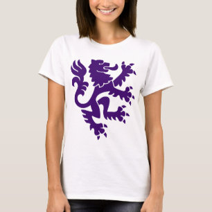 Heraldic Lion 01 - Deep Purple T-Shirt