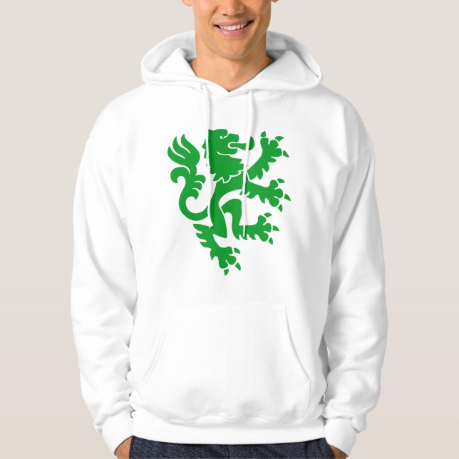 Heraldic Lion 01 - Grass Green Hoodie (Front)