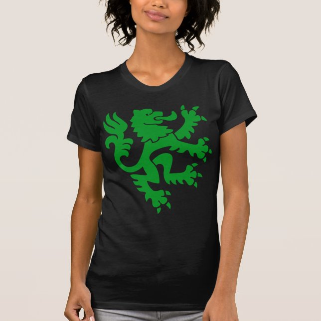 Heraldic Lion 01 - Grass Green T-Shirt (Front)