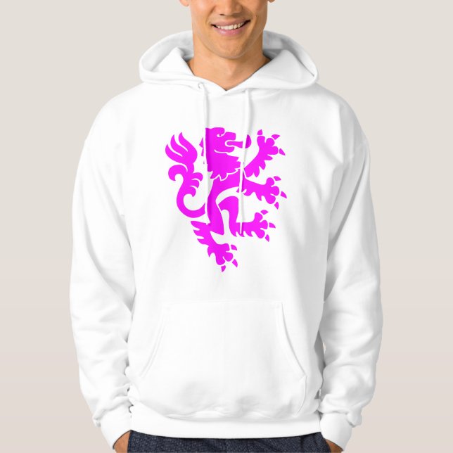 Heraldic Lion 01 - Magenta Hoodie (Front)