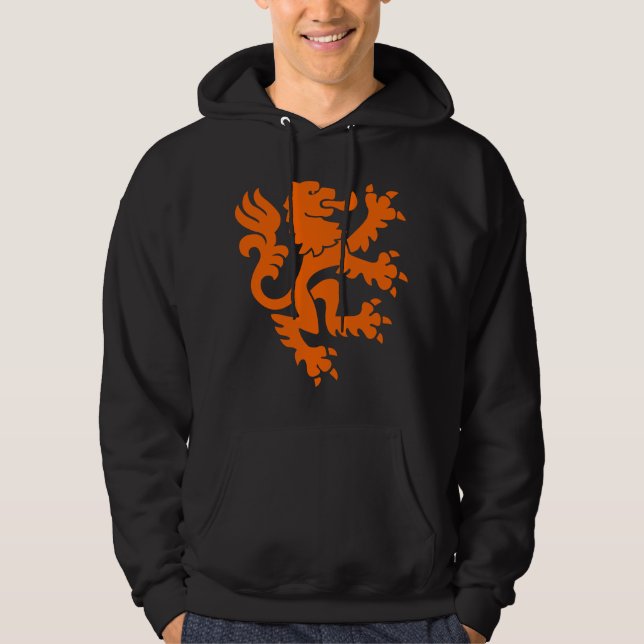 Heraldic Lion 01 - Orange Hoodie (Front)