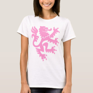 Heraldic Lion 01 - Pink T-Shirt