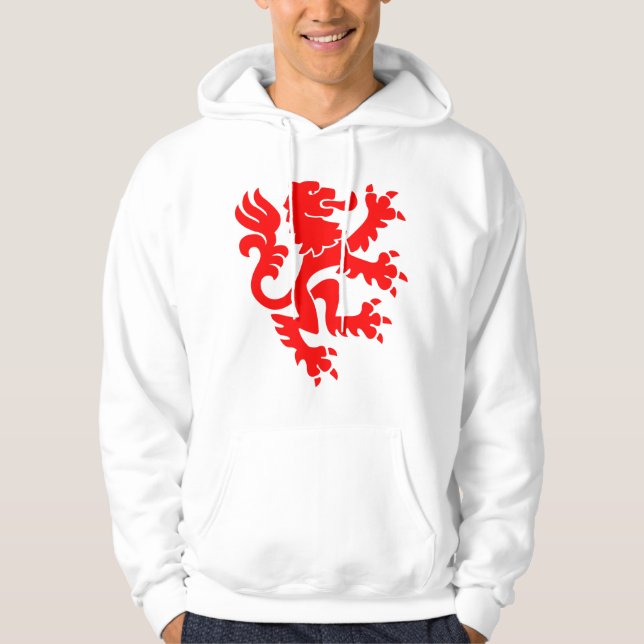 Heraldic Lion 01 - Red Hoodie (Front)