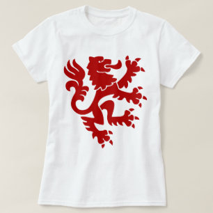 Heraldic Lion 01 - Ruby Red T-Shirt