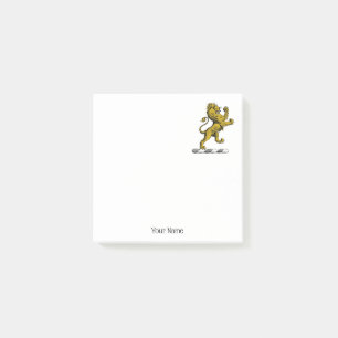 Heraldic Lion Standing Crest Emblem C Post-it Notes