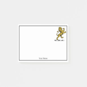 Heraldic Lion Standing Crest Emblem C Post-it Notes