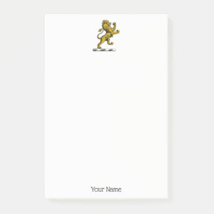 Heraldic Lion Standing Crest Emblem C Post-it Notes