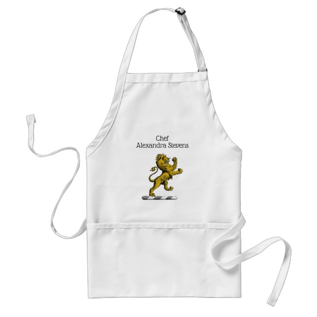 Heraldic Lion Standing Crest Emblem C Standard Apron (Front)