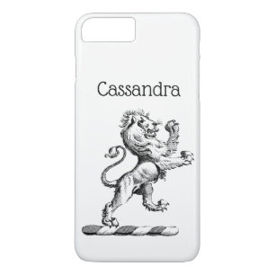 Heraldic Lion Standing Crest Emblem iPhone 8 Plus/7 Plus Case