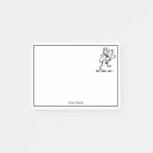 Heraldic Lion Standing Crest Emblem Post-it Notes
