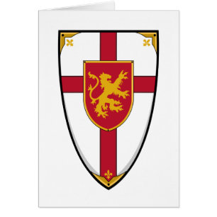 Heraldic Medieval Knights Shield Card
