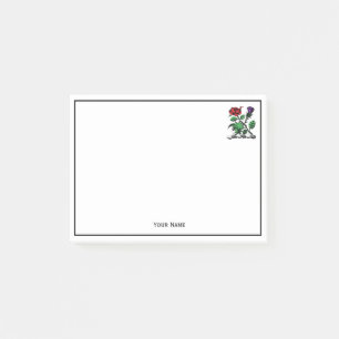 Heraldic Rose & Thistle Coat of Arms Crest Colour Post-it Notes