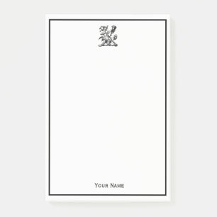 Heraldic Rose & Thistle Coat of Arms Crest Emblem Post-it Notes