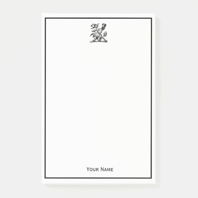 Heraldic Rose & Thistle Coat of Arms Crest Emblem Post-it Notes (Front)