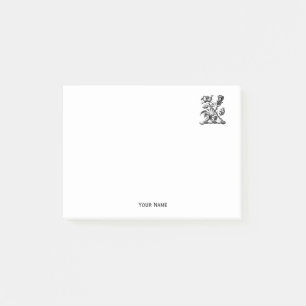 Heraldic Rose & Thistle Coat of Arms Crest Emblem Post-it Notes