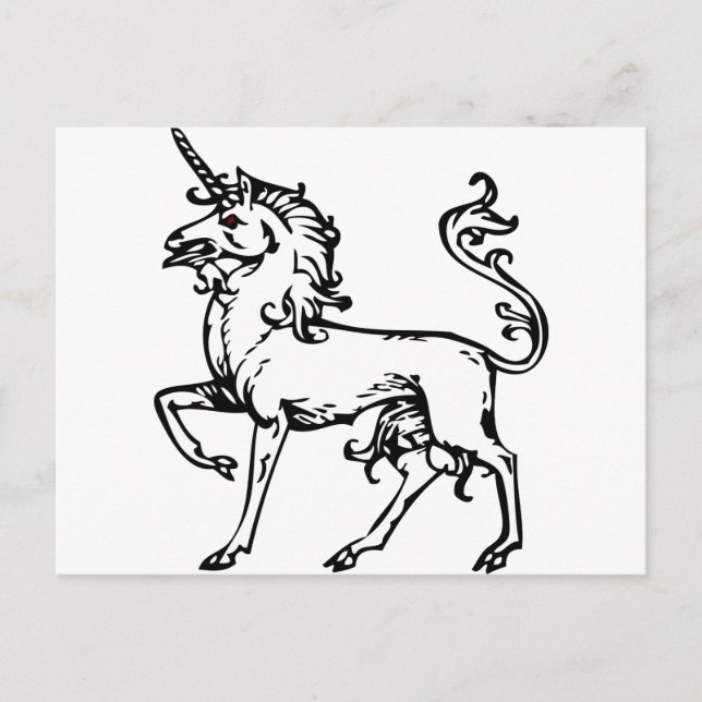 Heraldic Unicorn Postcard (Front)