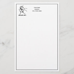 Heraldic Unicorn Rearing Coat of Arms Emblem Stationery