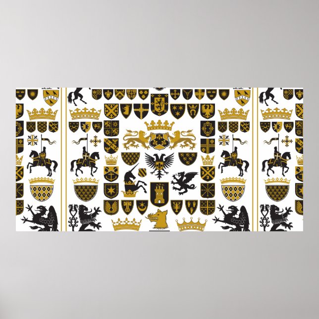 HERALDRY Crests and Symbols Poster (Front)