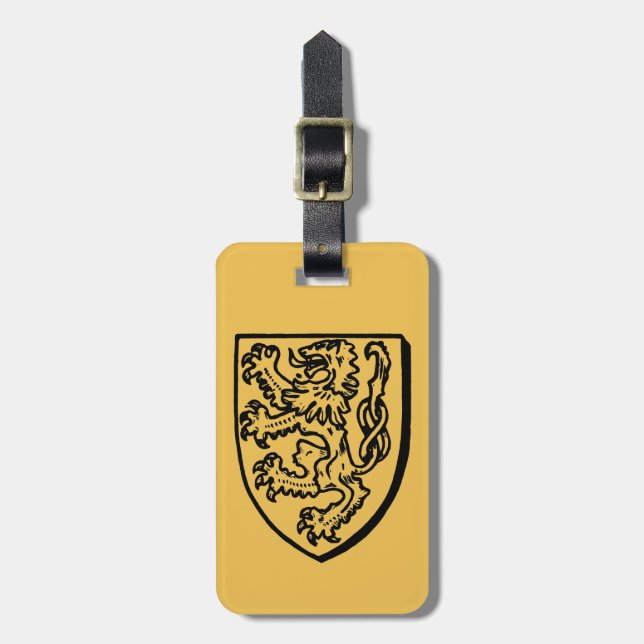 Heraldry: Lion Luggage Tag (Front Vertical)