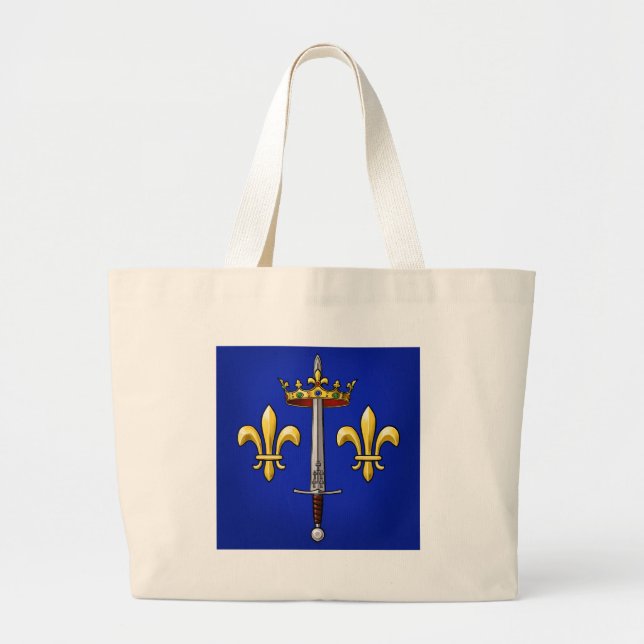 Heraldry of Joan of Arc Jeanne d'Arc Large Tote Bag (Front)