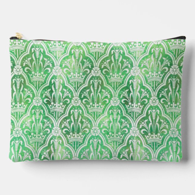 Heraldry With Crown And Flowers Accessory Pouch (Front)