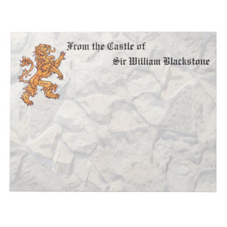 Heralidic Lion Stone Wall Notepad