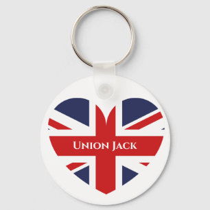 Herat Shaped Union Jack Keychain