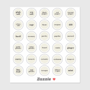 Herb and Spice Labels