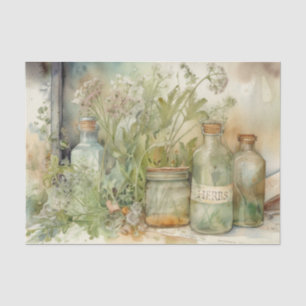 Herb Bottles Tissue Paper