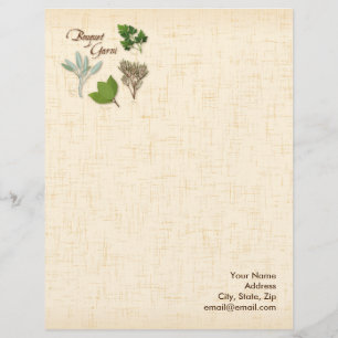 Herb Bouquet Letterhead Design