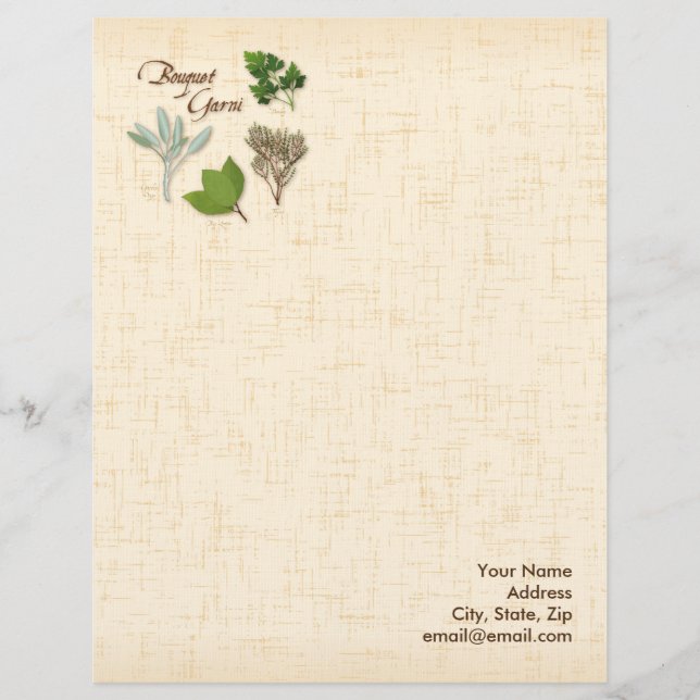 Herb Bouquet Letterhead Design (Front)