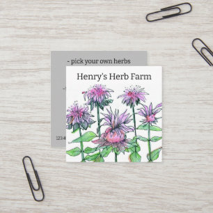 Herb Farm Bee Balm Medicinal Plants Business Card