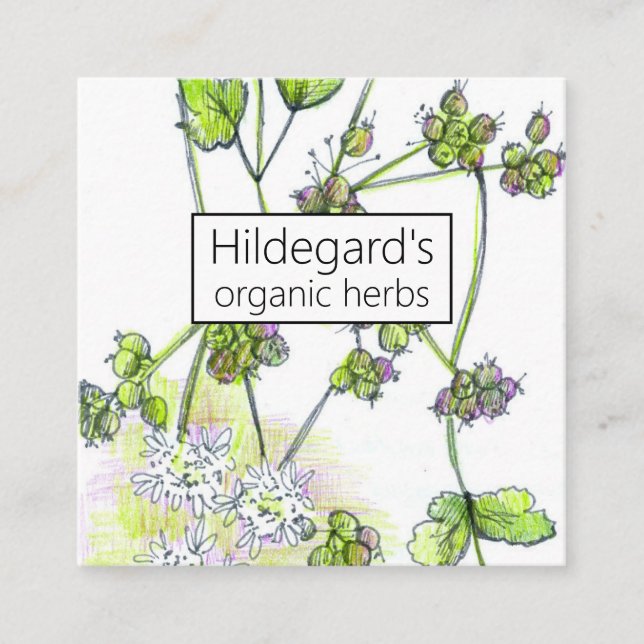 Herb Farm Coriander Plants Coupon Business Card (Front)