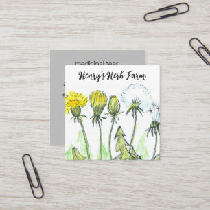 Herb Farm Dandelion Medicinal Plants Business Card