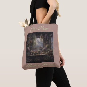 Herb & Flower Drying Room Pink and Mint Tote Bag