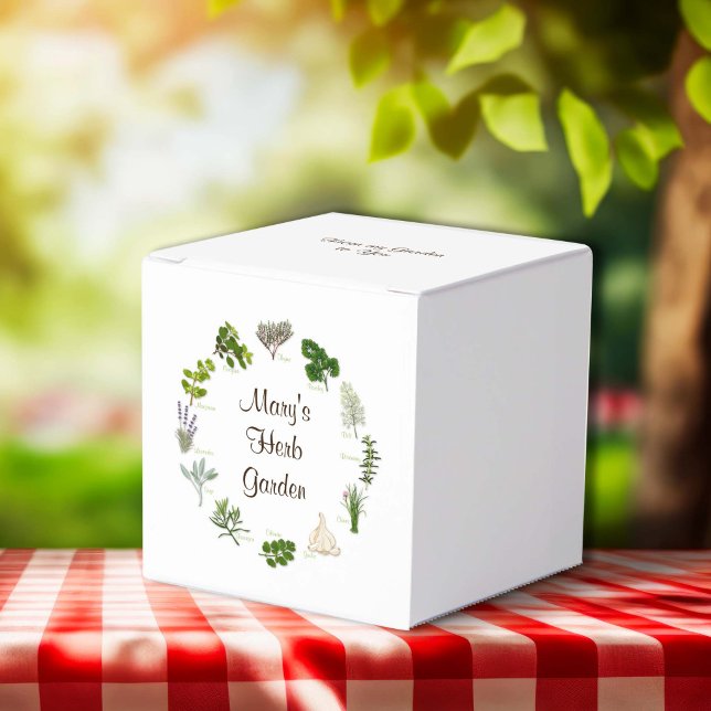 Herb Garden  Favour Box (Herb Garden Favor Boxes
Share your herb garden! Fill the favor boxes with fragrant, flavorful herbs.)