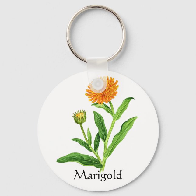 Herb Garden Series - Marigold Key Ring (Front)