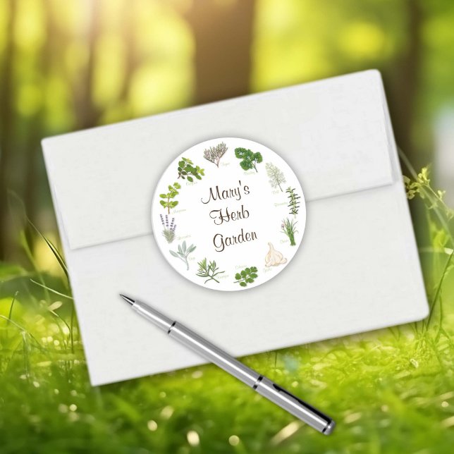 Herb Garden Stickers (Herb Garden Stickers
Fragrant, flavorful herbs and spices, customize with your text. )