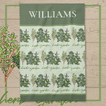 Herb Garden  Tea Towel<br><div class="desc">Herb Garden Design in Beautiful Greens. Personalise with Name. Great Gift for a Gardener.</div>