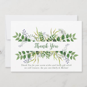 Herb Garden Thank You Card - Blue Green Botanical