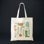 Herb Garden Tote Bag<br><div class="desc">A collection of gardening tools and herbs</div>