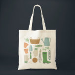 Herb Garden Tote Bag<br><div class="desc">A collection of gardening tools and herbs</div>
