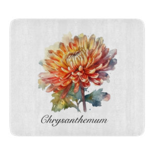 Herb Life: Chrysanthemum customisable Cutting Board