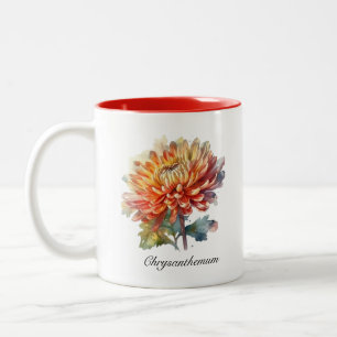 Herb Life: Chrysanthemum  Two-Tone Coffee Mug