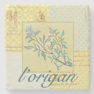Herb Oregano Stone Coaster