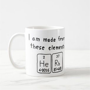 Herb periodic table name mug