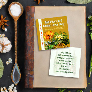 Herb Shop Double Sided Square Business Card