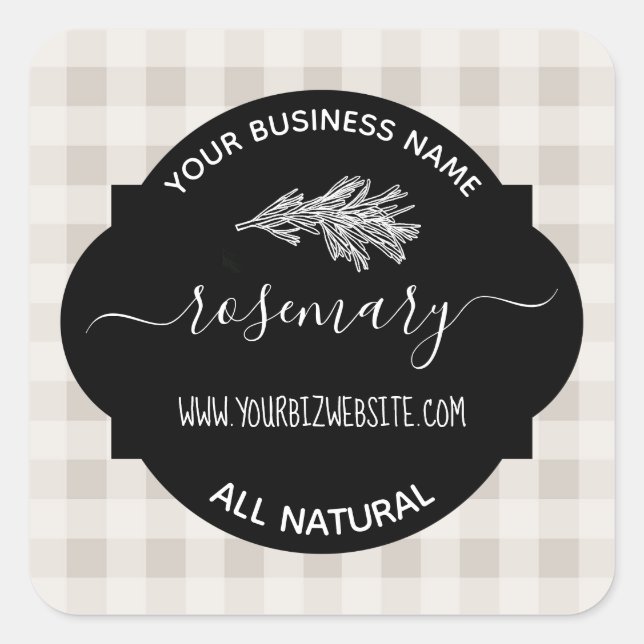 Herb & Spice Jar Product Label (Front)