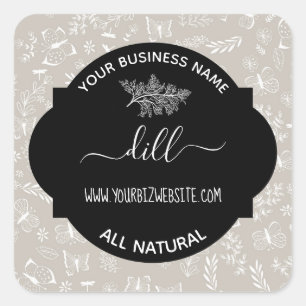 Herb & Spice Jar Product Label