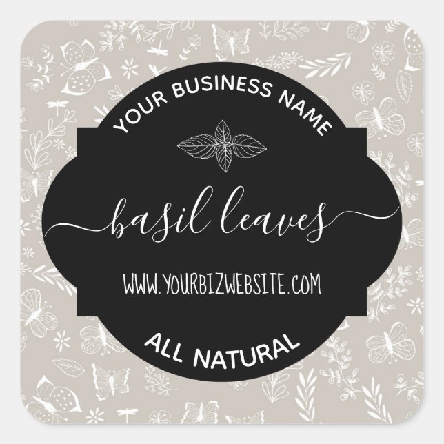 Herb & Spice Jar Product Label (Front)